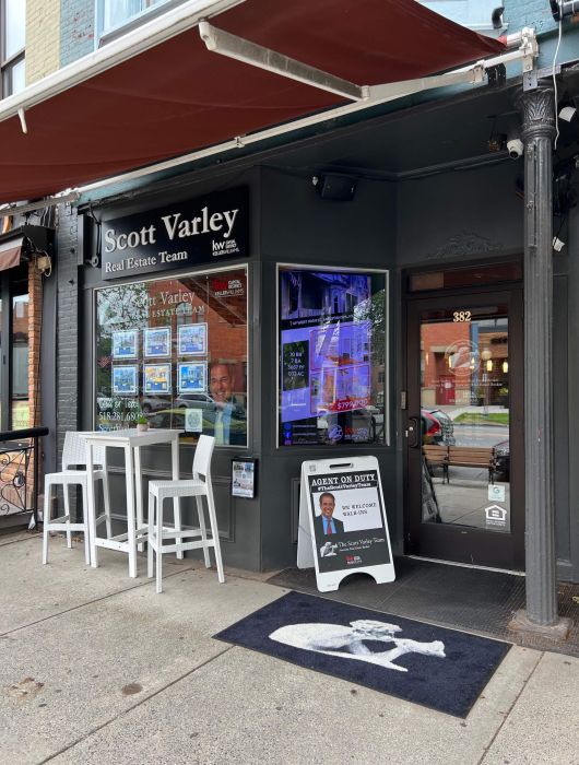 angled view of the Scott Varley building on Broadway