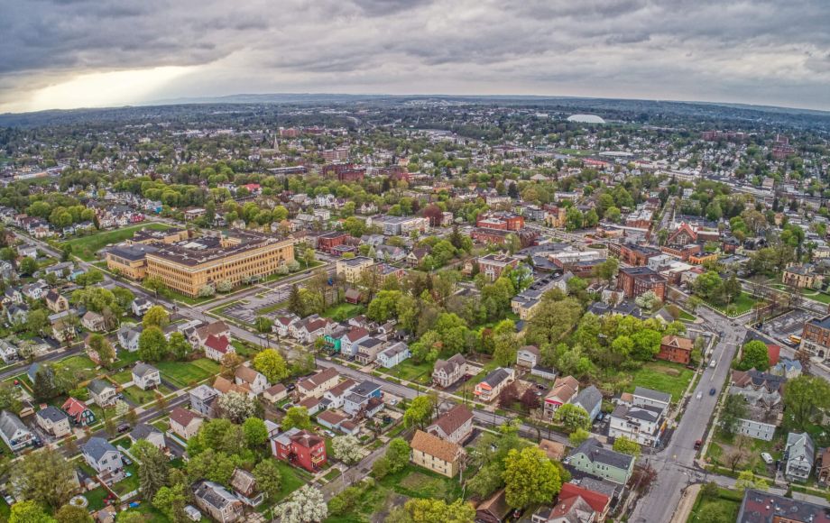 Aerial of Utica NY